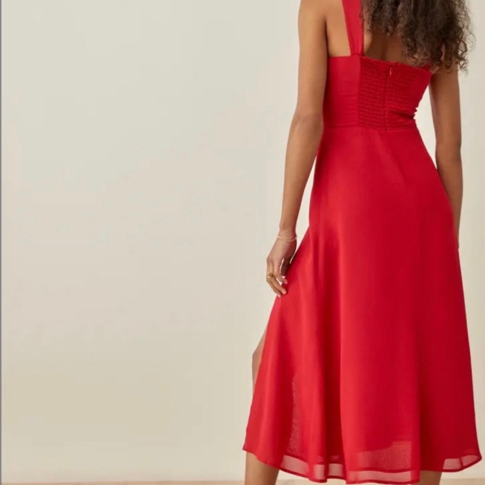 NWT Reformation Verena dress Size 4 in Cherry - Picture 2 of 8